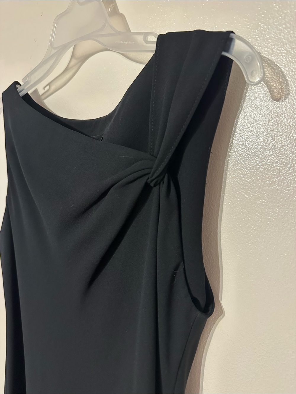 S.L. Fashions Black Asymmetric Fringe Dress - Picture 3 of 6